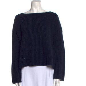 Nili Lotan Medium Cotton/Cashmere/Silk Navy blue sweater